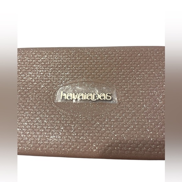 NWT HAVAIANAS MINI BAG GLITTER Shimmering Gold Wristlet - Picture 3 of 8